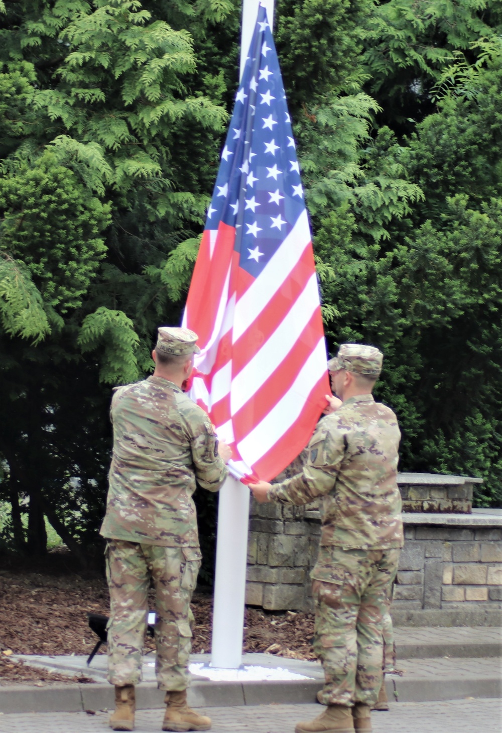 Polish and U.S. Flags officially raised at the Poznan forward operating site