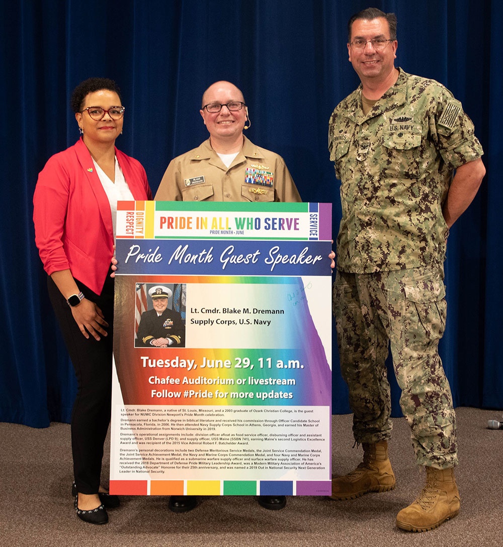 NUWC Division Newport concludes Pride Month celebration with guest speaker Lt. Cmdr. Blake Dremann