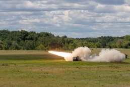 121st FA HIMARS Trains at Camp Ripley