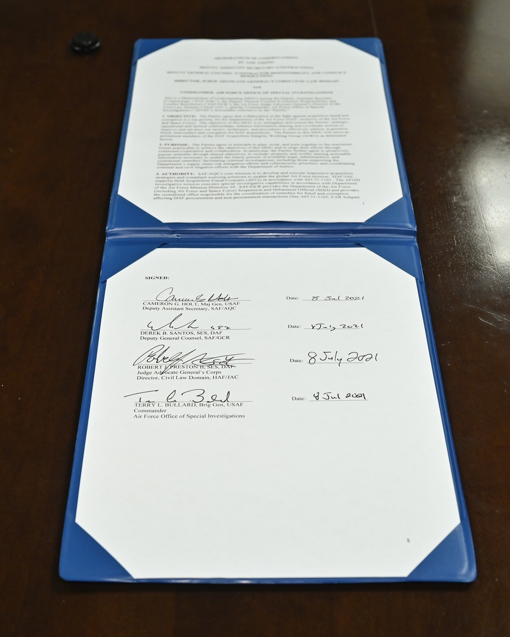 Air Force AQC-GCR-JA-OSI MOU Signing