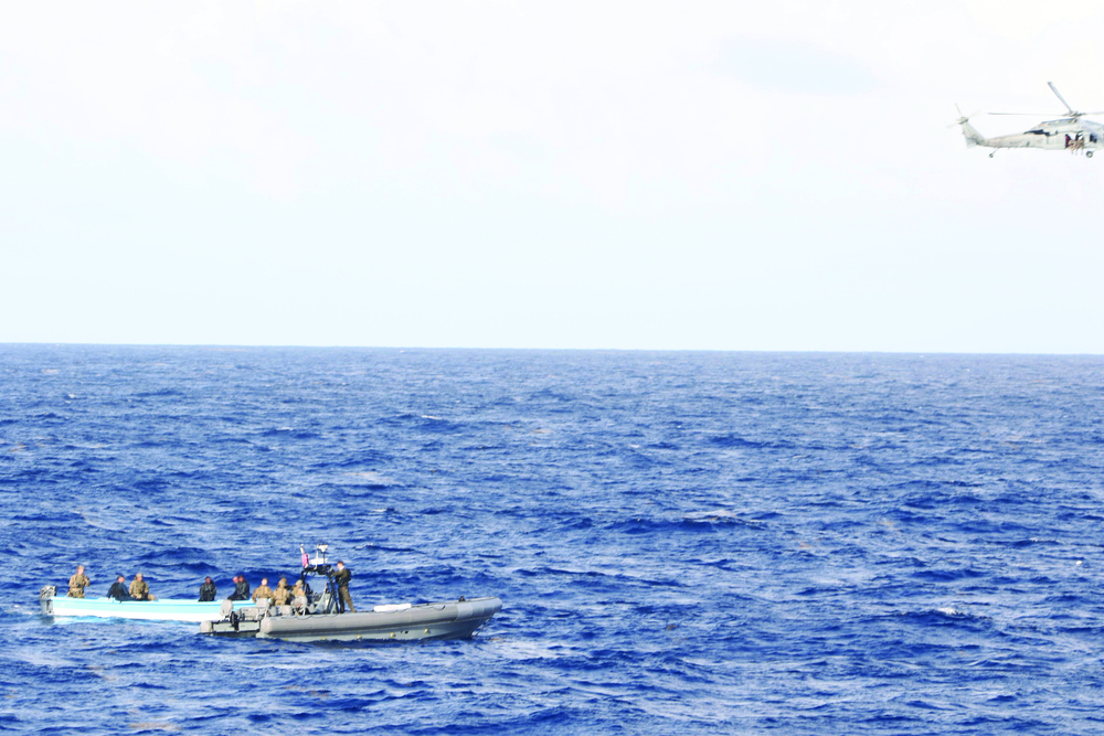 USS Wichita and U.S. Coast Guard LEDET Intercepts a Suspected Go-Fast Vessel During Counter-Narcotics Operations