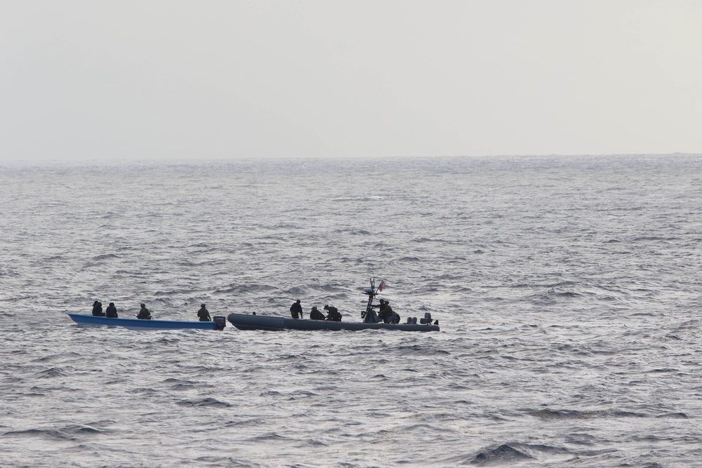 USS Wichita and U.S. Coast Guard LEDET Intercepts a Suspected Go-Fast Vessel During Counter-Narcotics Operations