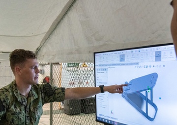 USNA interns 3D model a ship hatch for a robotics obstacle course