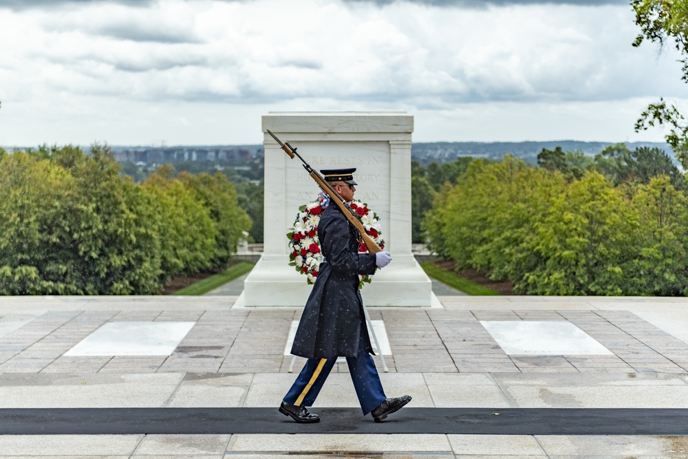 Sentinel Walks the Mat at the Tomb of the Unknown Soldier