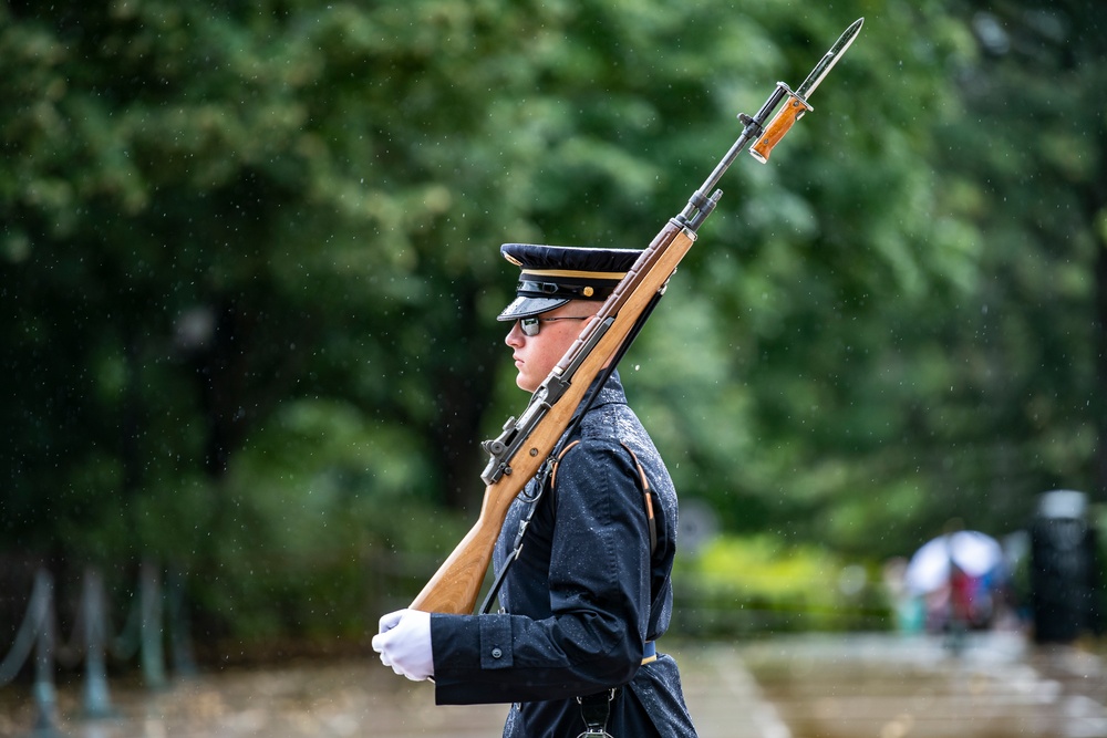 Sentinel Walks the Mat at the Tomb of the Unknown Soldier