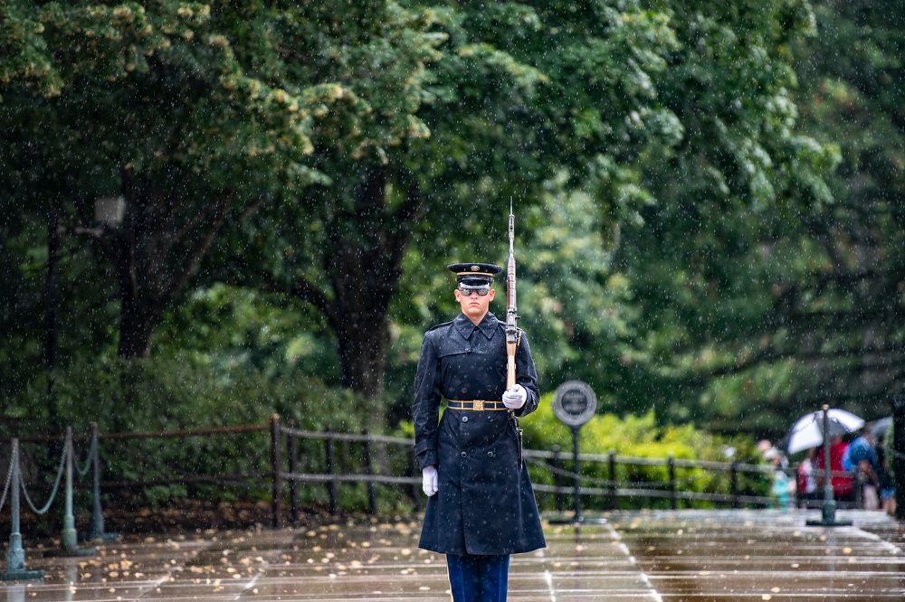 Sentinel Walks the Mat at the Tomb of the Unknown Soldier