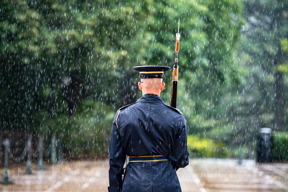 Sentinel Walks the Mat at the Tomb of the Unknown Soldier