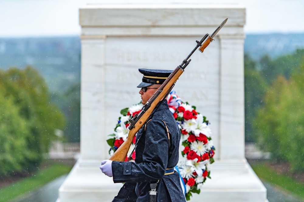 Sentinel Walks the Mat at the Tomb of the Unknown Soldier