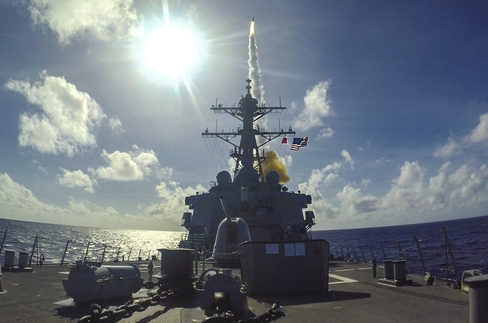 USS Benfold Launches Missile