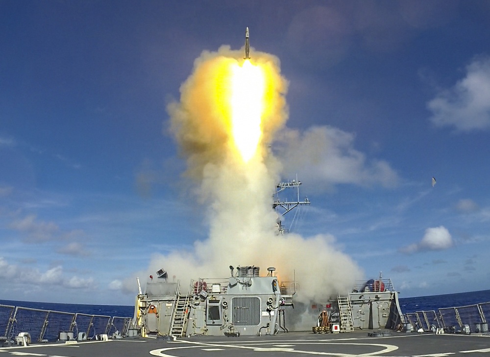 USS Benfold Launches Missile