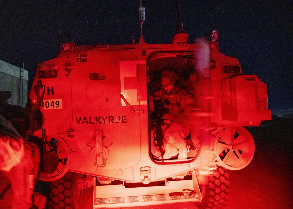 Norwegian Quick Response Forces Conducts Night-Operations Training Excercise