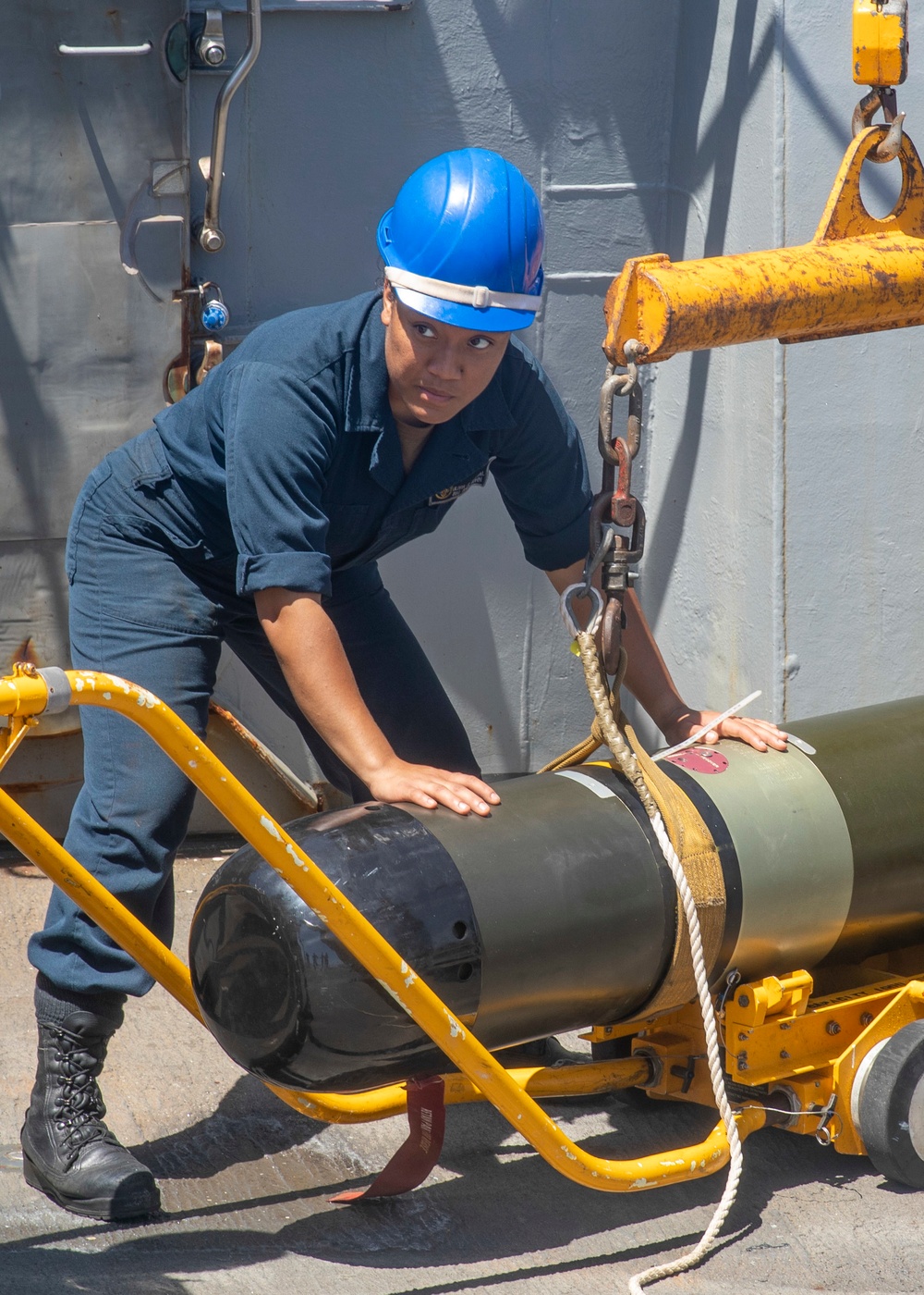 Sailor Transports Torpedo