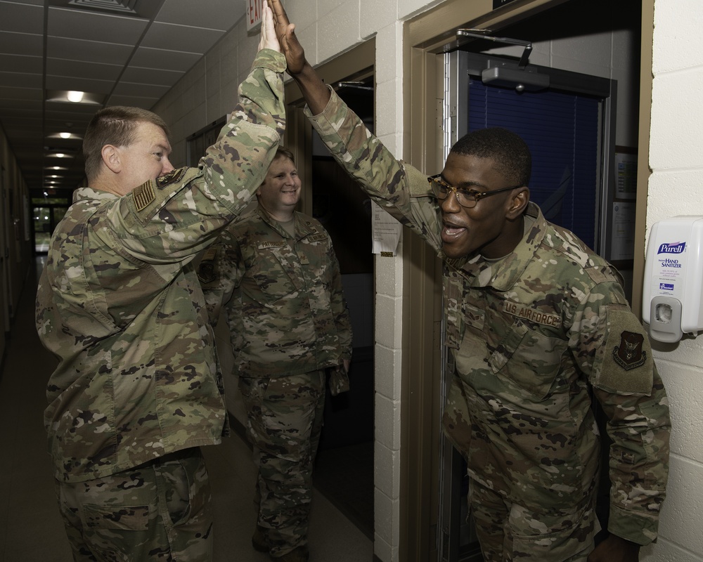 Chaplain visits, boosts morale