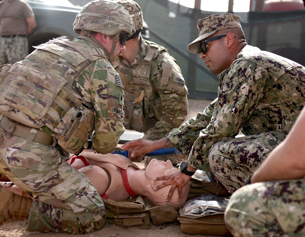 Navy teaches Tactical Combat Casualty Care to Army