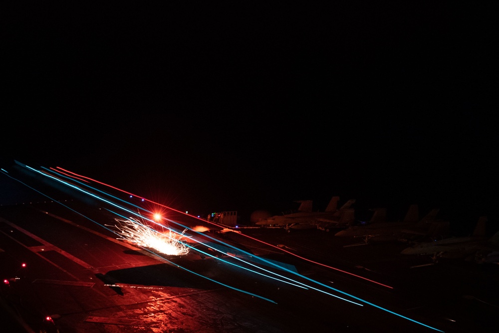USS Carl Vinson Conducts Night Operations