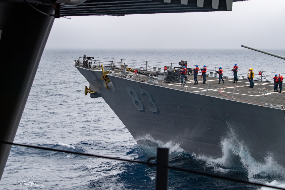 USS Carl Vinson (CVN 70) Conducts a Replenishment-At-Sea