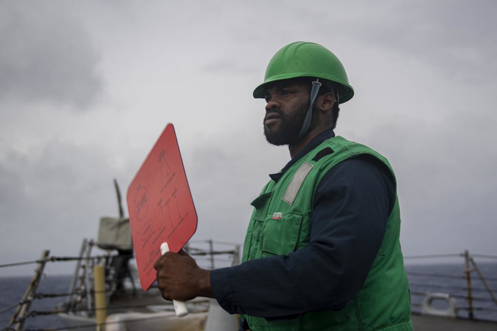 USS Laboon Conducts Replenishment-at-Sea with USNS Joshua Humphreys