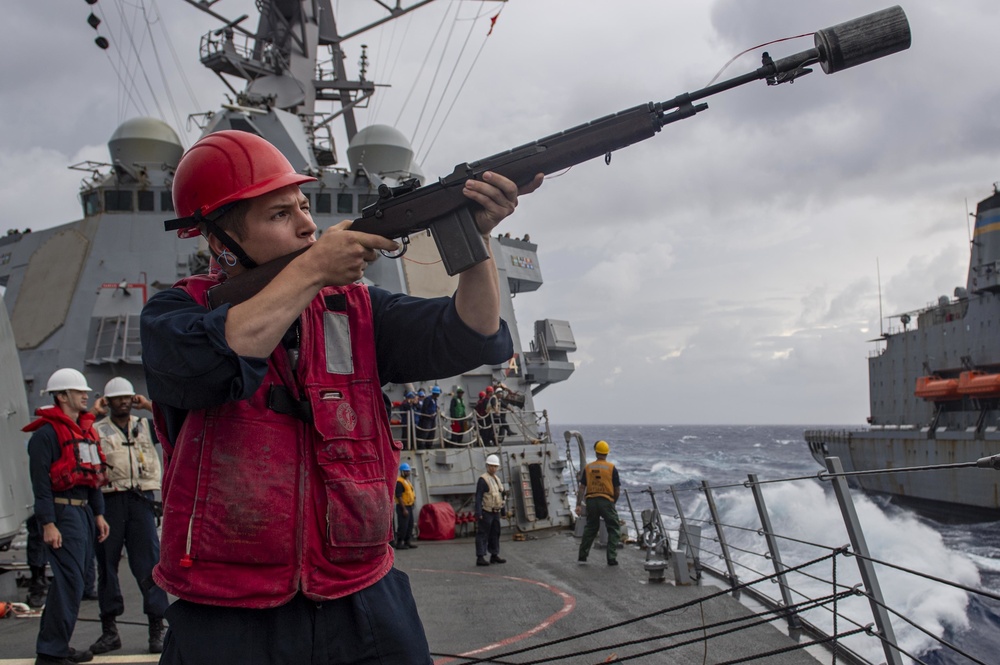 USS Laboon Conducts Replenishment-at-Sea with USNS Joshua Humphreys