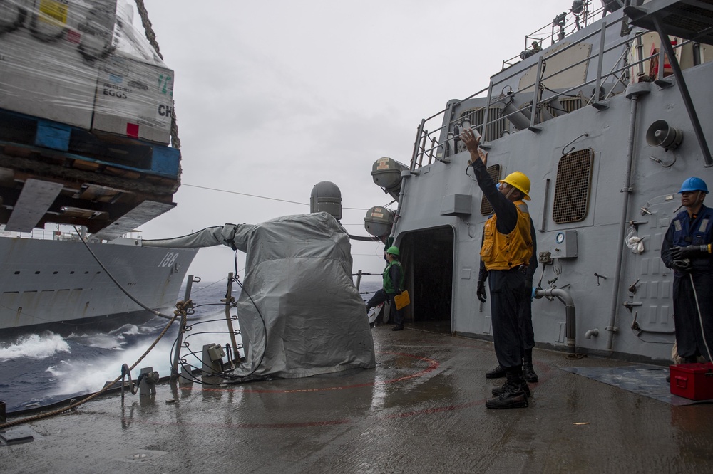 USS Laboon Conducts Replenishment-at-Sea with USNS Joshua Humphreys