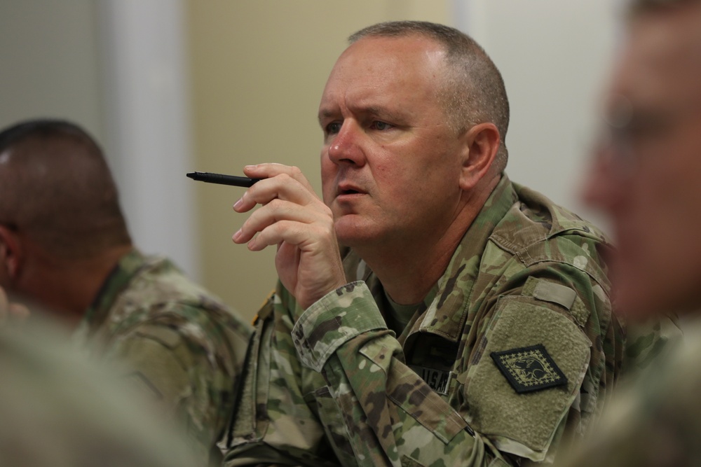 Task Force Arkansas and 39th IBCT conduct a Battle Update Brief