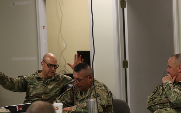 Task Force Arkansas and 39th IBCT conduct a Battle Update Brief