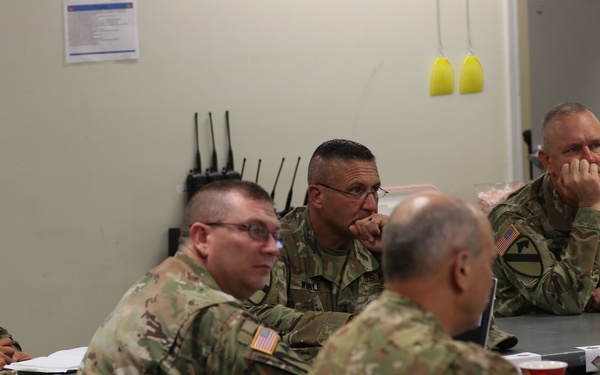 Task Force Arkansas and 39th IBCT conduct a Battle Update Brief