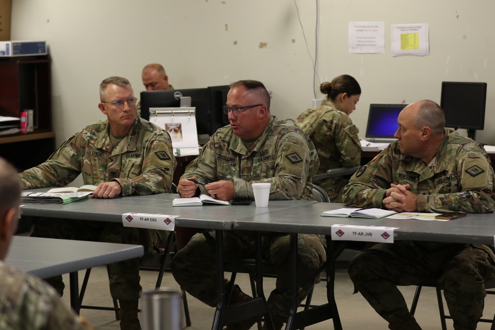 Task Force Arkansas and 39th IBCT conduct a Battle Update Brief