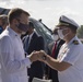 Chargé d’Affaires of the United States Embassy greets Commanding Officer of USS Billings
