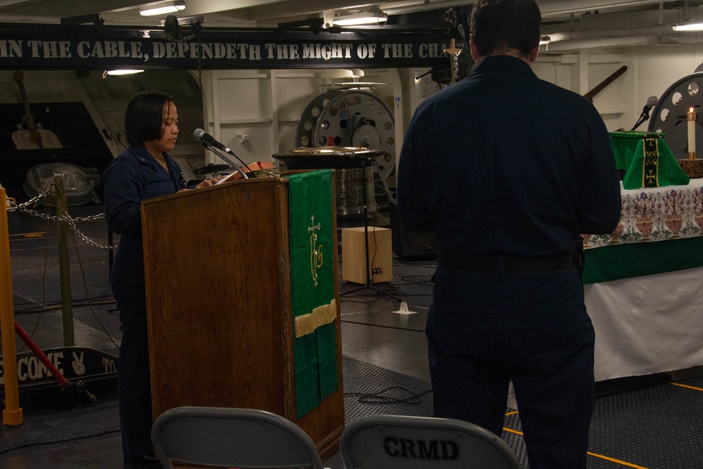 USS Ronald Reagan (CVN 76) Religious Ceremony