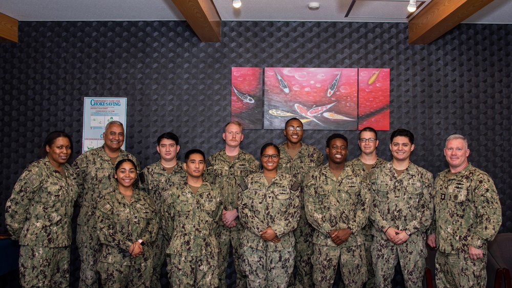 Commander, Navy Installations Command Force Master Chief Gregory A. Vidaurri, familiarization visitNaval Air Facility Atsugi