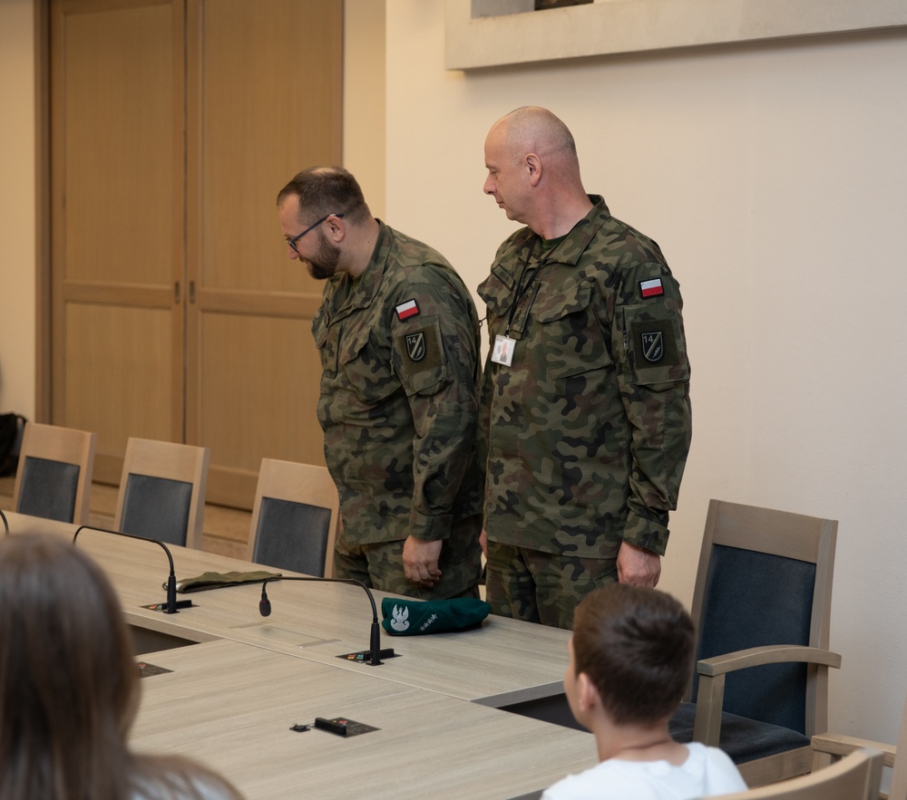 1st Cavalry Division (Forward) Chaplain visits Caritas School Club in Poznan, Poland