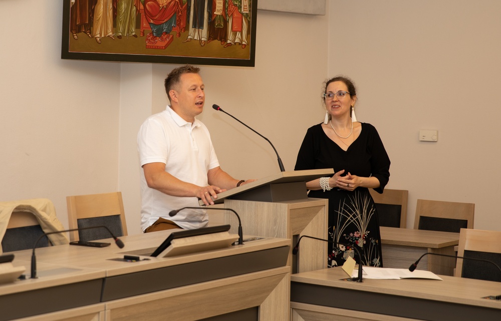 1st Cavalry Division (Forward) Chaplain visits Caritas School Club in Poznan, Poland