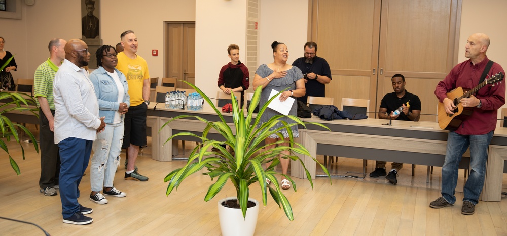 1st Cavalry Division (Forward) Chaplain visits Caritas School Club in Poznan, Poland