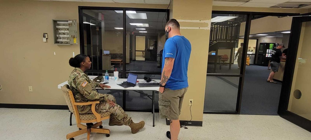 U.S. Army Soldiers Arrive for in-processing for the Advanced Leaders Course