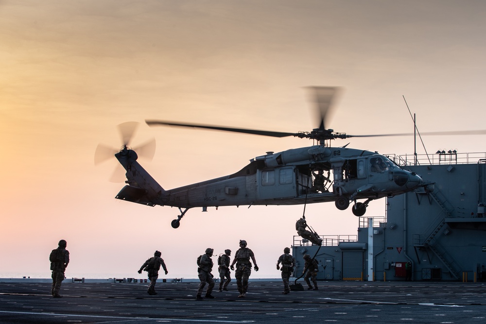 USS Lewis B. Puller Fast Rope Training