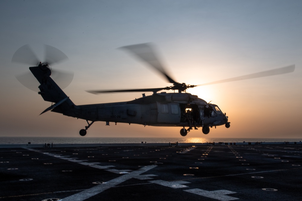 USS Lewis B. Puller Fast Rope Training