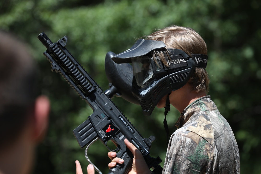 Civilians play paintball at Camp Ripley