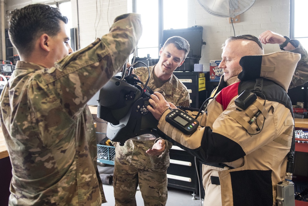 Retired SEAC John Troxell visits Wright-Patt