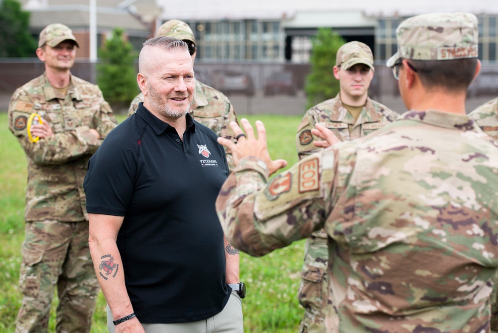 Retired SEAC John Troxell visits Wright-Patt