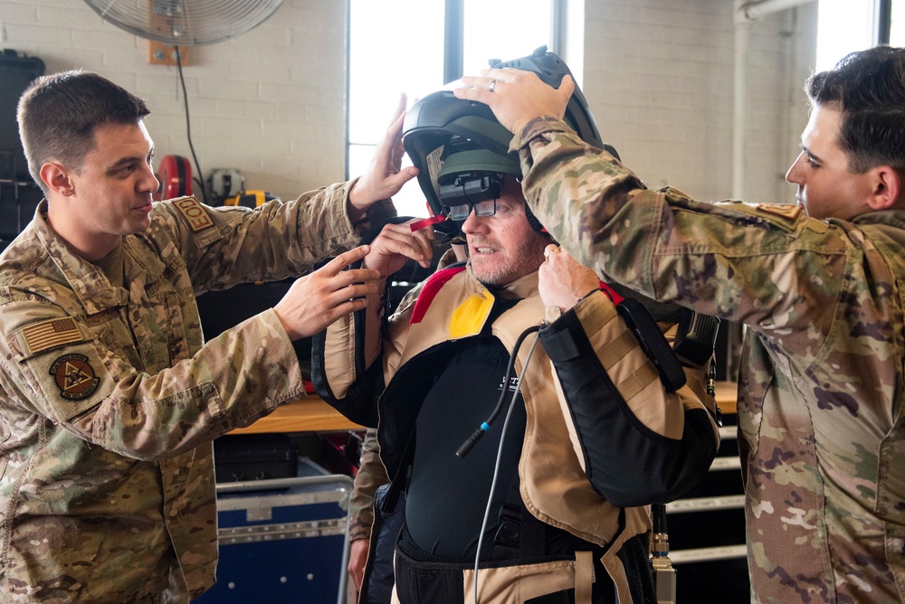 Retired SEAC John Troxell visits Wright-Patt