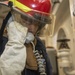 Sailor Reports Status of Simulated Fire
