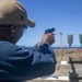 Sailor Fires Pistol During Small Arms Familiarization Course