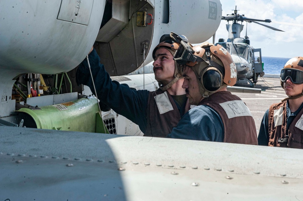 Helicopter Maintenance USS New Orleans July 2021