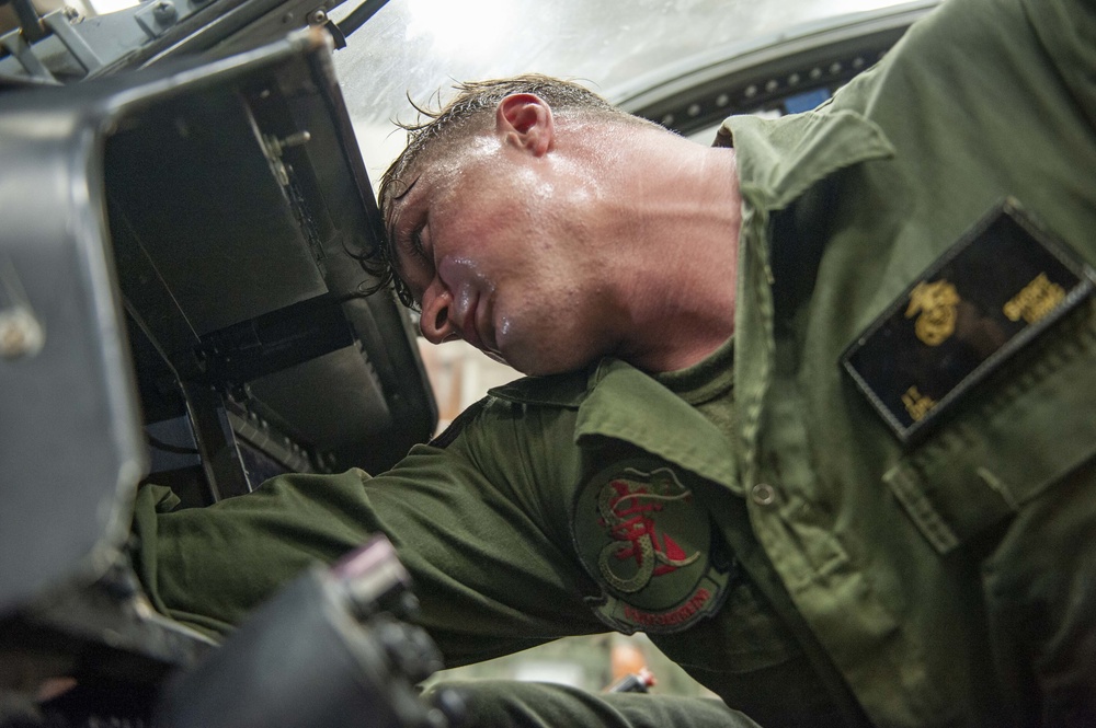 Helicopter Maintenance USS New Orleans July 2021