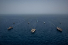 USS Ronald Reagan (CVN 76) Underway Operations with UK Carrier Strike Group 21