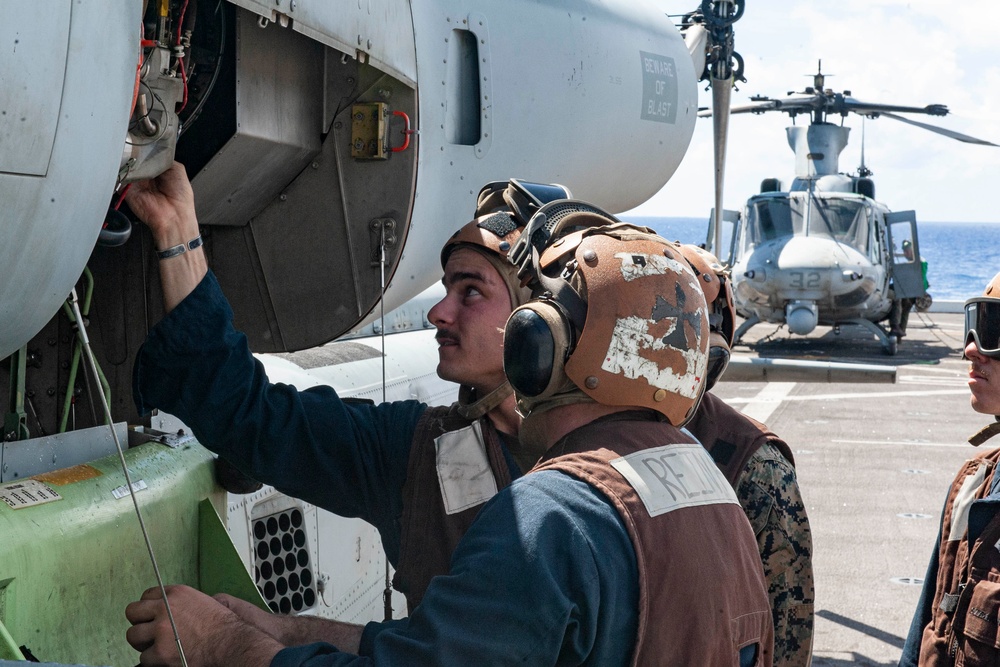 Helicopter Maintenance USS New Orleans July 2021