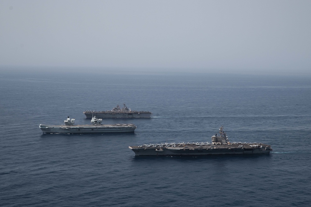 USS Ronald Reagan (CVN 76) Underway Operations with UK Carrier Strike Group 21