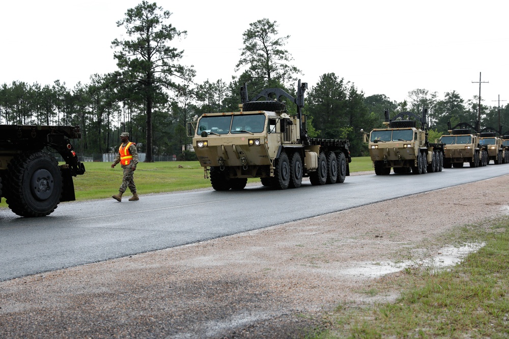 Arkansas Army National Guardsmen perform line haul operations at JRTC