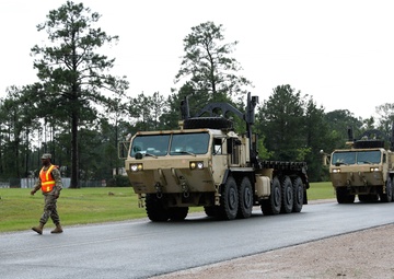 Arkansas Army National Guardsmen perform line haul operations at JRTC