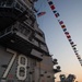 Gerald R. Ford displays a dressed ship for Independence Day